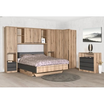 Matis Спален комплект kaliopa 1 дъб артизан / сиво