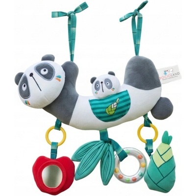 Bocioland sensoryczna pluszowa zawieszka do wózka, łóżeczka Panda, 1 sztuka