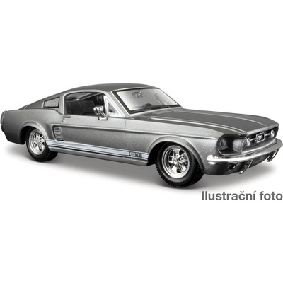 Maisto MA-31260GY Ford Mustang GT 1967 šedá metalíza 1:24 – Zboží Mobilmania