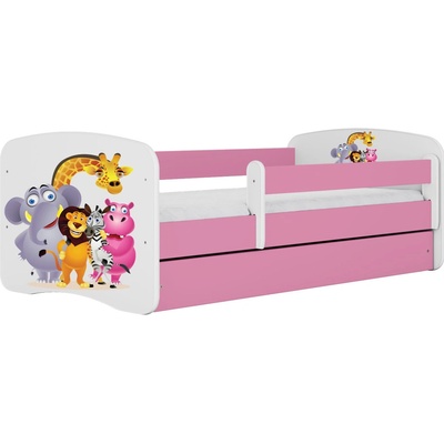 Kocot kids Babydreams ZOO růžová se šuplíky s matrací