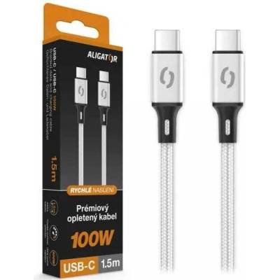Aligator DATKP76 Datový PREMIUM 5A 100W USB-C/USB-C bílý
