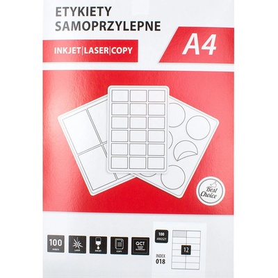 T-Pack ETA10504801 Samolepící etikety 105 x 48 mm 12 ks na A4 100 listů