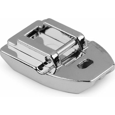 Pätka na skrytý zips kovová - nikel