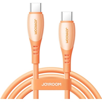 JOYROOM Здрав кабел с бързо зареждане за устройства с USB-C порт - Joyroom Vibrant Series USB-C to USB-C Fast Charging Cable 60W (оранжев) (120 см) (S-A59)