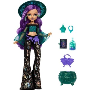 Monster High Кукла Monster High Moonspell Magic - Willow Thorne, със зелен тоалет и магически аксесоари (JMB92)