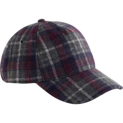 Beechfield B 625 Wool Blend Check navy plaid Navy plaid