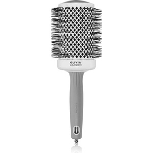 Olivia Garden Expert Shine Wavy Bristles White&Grey Четка за коса průměr 65 mm