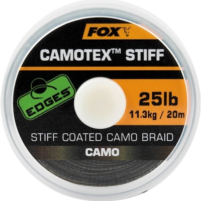 Fox šňůra Edges Camotex Stiff Camo 20m 9,1kg 20lb