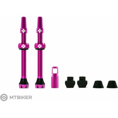 Muc-Off Tubeless sada bezdušových ventilov , 60 mm, ružová