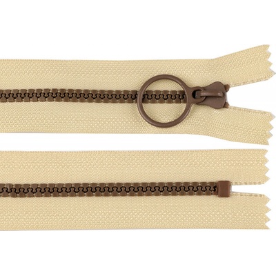 Stoklasa Kostěný zip barevný No 5 délka 15 cm s ozdobným jezdcem Balení: 1 ks, Varianta: 1 (276) béžová světlá hnědá 1 (276) béžová světlá hnědá