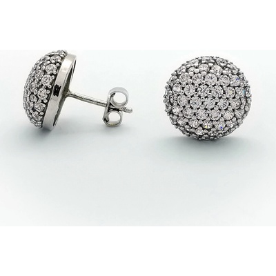 Šperk Holíč kamienkové náušnice z bieleho zlata ZN33