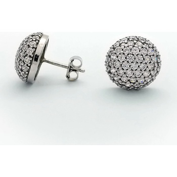 Šperk Holíč kamienkové náušnice z bieleho zlata ZN33