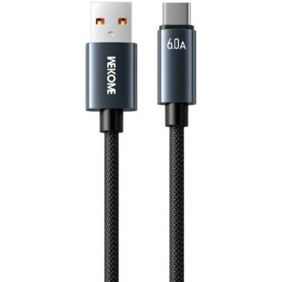 Wekome WDC-63a opletený nabíjecí a datový USB-A na USB-C 1,2m černý