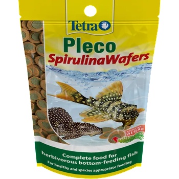 TETRA Pleco Spirulina Wafers - основна храна за дънни рибки и ракообразни, обогатена със Спиролина