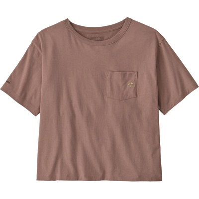 Patagonia Дамска тениска Patagonia Women's Fitz Roy Massif Easy Cut Pocket Tee T-shirt - Moonrise Taupe (916-7798-0112)