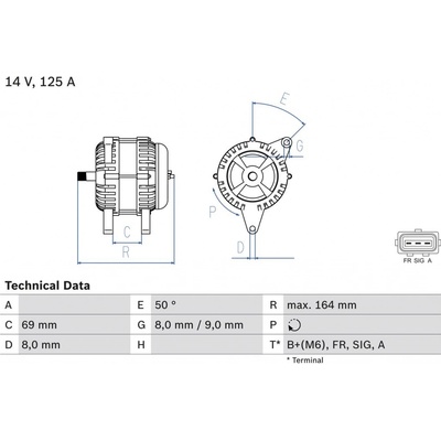 Generátor BOSCH 0 986 049 181 (0986049181)