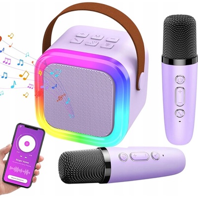 Bezdrátová Karaoke Sada pro Děti LED Bluetooth Reproduktor Mikrofony