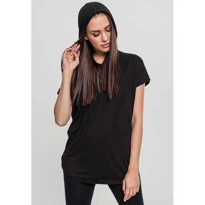Urban Classics Дамска тениска с качулка в черен цвят Urban Classics UB-TB1906-00007 - Черен, размер S