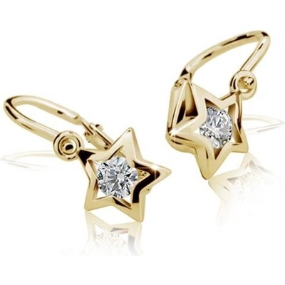 Cutie Jewellery náušnice C1942Z CZ White žlté zlato