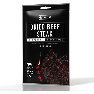 The Meat Makers MM Dried Beef Steak Peppered 100 g