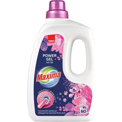 Sano Концентриран гел за пране Sano - Maxima Soft Silk, 60 пранета, 3 L (7290102993239)