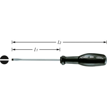 Hazet dielňa skrutkovač pre skrutky Microstix Šírka čepele: 5.5 mm Dĺžka drieku: 125 mm; 803S-55