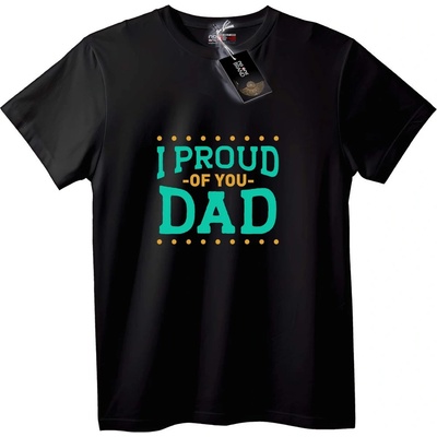 NOONEBRAND Тениска Горд съм с теб, татко - 7XL, Black