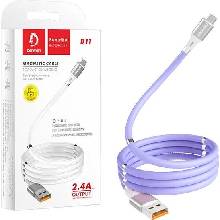 Denmen 29364 USB-A – USB-C USB 1m fialový