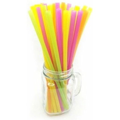GoDan Plastová brčka slámky 7 × 280 mm neon 250 ks – Zbozi.Blesk.cz