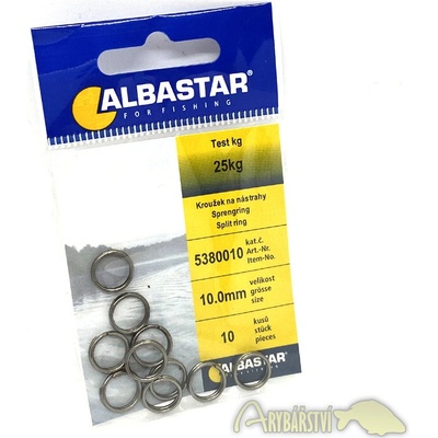 ALBASTAR Pérkové kroužky Split Ring 10 mm 25 kg