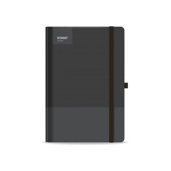 STREET Бележник с ластик Black B5 96л тв. корици