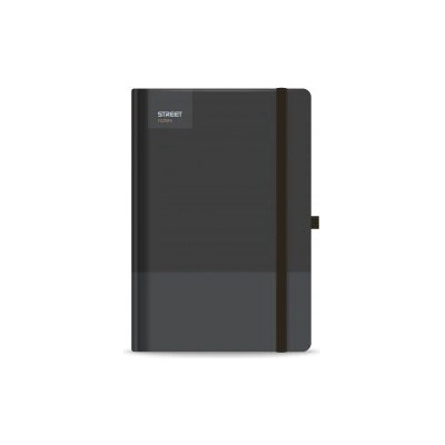 STREET Бележник с ластик Black B5 96л тв. корици