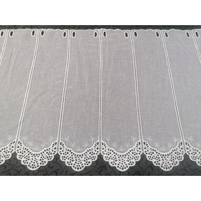 Záclona na vitrážku vyšivaná V507 80 cm