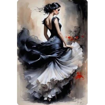 Norimpex - Puzzle Diamant painting: Woman in black dress 30x40cm - 1 - 39 piese