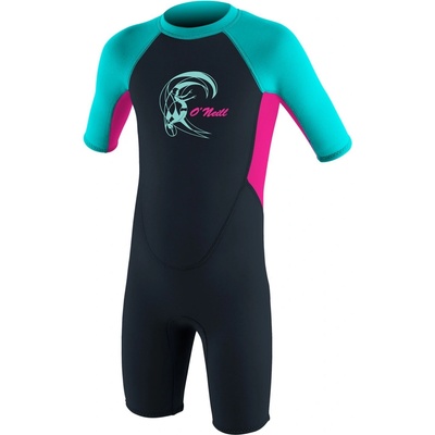 O'Neill Toddler Reactor Girls II 2 mm Back Zip SS slate/berry/light aqua