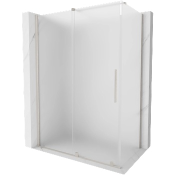 Mexen Velar плъзгаща се душ кабина 160 x 85 см, матово стъкло, четкаван никел - 871-160-085-31-97 (871-160-085-31-97)