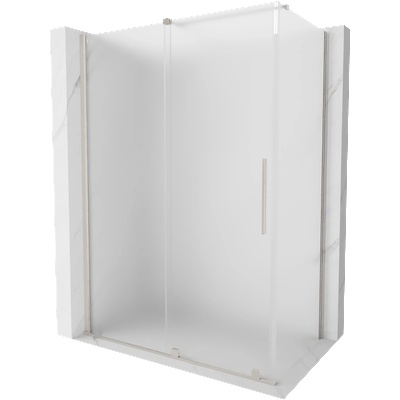 Mexen Velar плъзгаща се душ кабина 160 x 85 см, матово стъкло, четкаван никел - 871-160-085-31-97 (871-160-085-31-97)