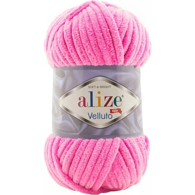Alize příze Velluto 121 svítivě růžová