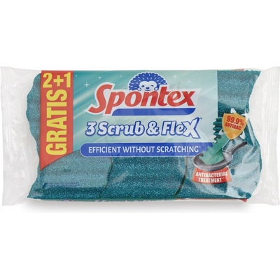 Spontex Scrub & Flex houbička 2+1