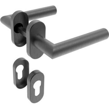 Umakov Kľučka so štítkom - pár, AISI 304, K320 D8/05-BLACK