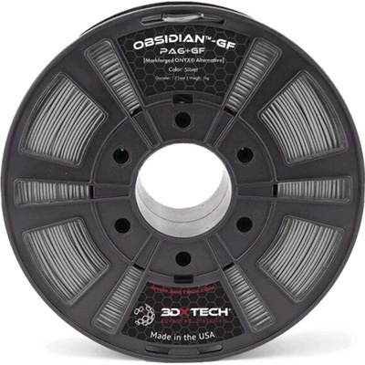 3DXTECH OBSIDIAN-GF PA6+GF metalická strieborná 1,75mm 1kg