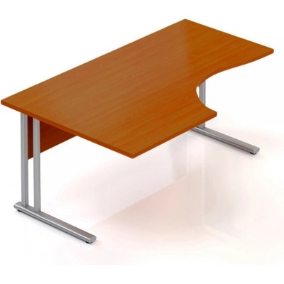 Lenza Ergonomický stůl Visio 160 x 100 cm, levý, třešeň