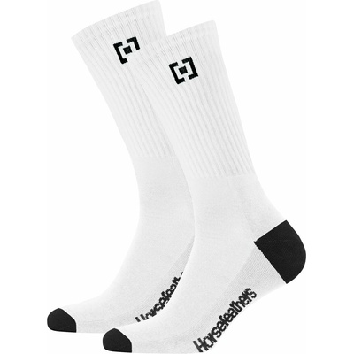 Horsefeathers CREW SOCKS 2PACK Biela Čierna