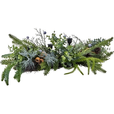 House Doctor Adventní svícen z umělého jehličí Decor Green, zelená barva, plast
