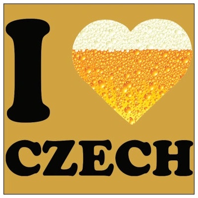 Plakát čtverec Ikea kompatibilní I love czech beer