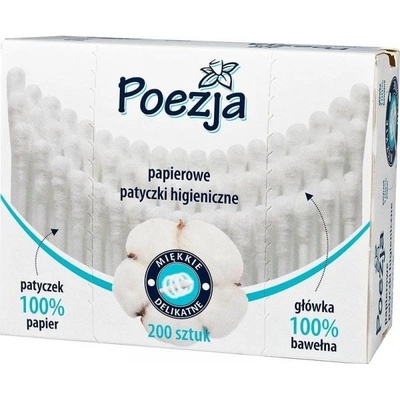 Poezja vatové paličky papierové 200 ks