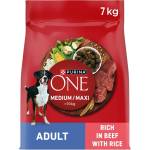 PURINA ONE Medium/Maxi за възрастни кучета с говеждо месо 7 кг