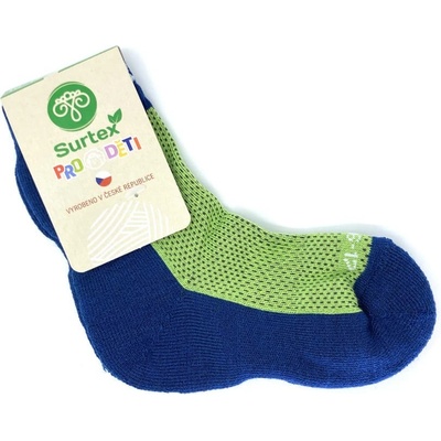 Surtex Ponožky Modré se zelenou