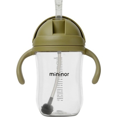 Mininor fľaša so slamkou Tritan 330 ml Moss zelená