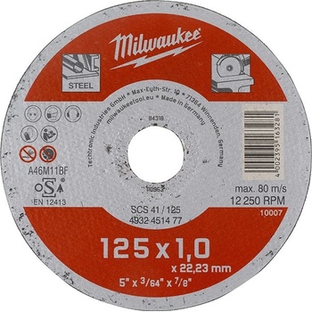 Milwaukee Kotouč řez 125 x 1 mm 4932451477